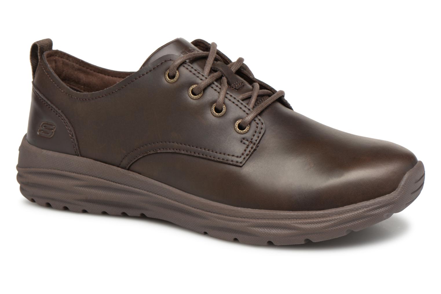 Zapatos con cordones Skechers Harsen Artson Marrón vista de detalle / par